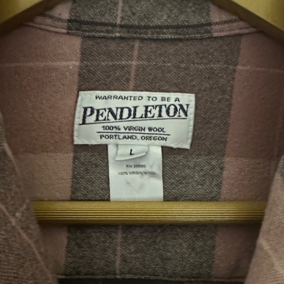 Vintage Pendleton 49er Pink & Brown Plaid Wool Jacket –Classic Button Front Coat - Picture 2 of 5